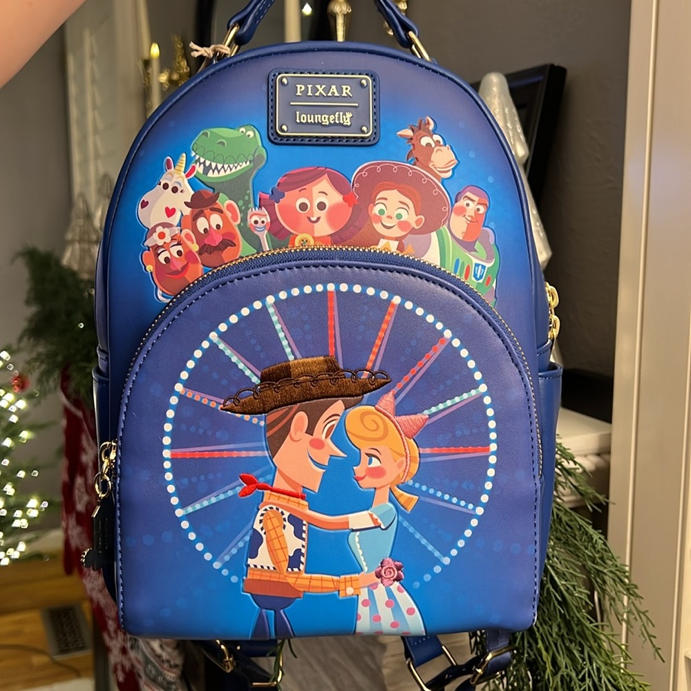 NWT! 🎒 Loungefly Disney Pixar Moment Toy Story Woody Bo Peep Mini Backpack.
